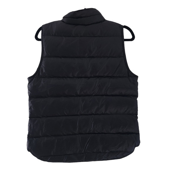 J.Crew Puffer Vest Medium Black Feather Down Fill Snap Up Outdoor Winter Jacket - Picture 6 of 8